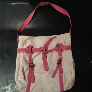 NWOT Gaiam Large Gym Tote with Pink Trim